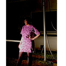 Load image into Gallery viewer, FLYING FOX FRUIT BAT T-Shirt Dress in Violet