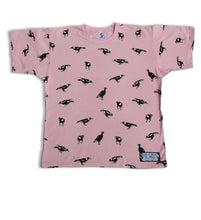 Load image into Gallery viewer, AUSTRALIAN MAGPIE UNISEX T-SHIRT in Mimi Pink
