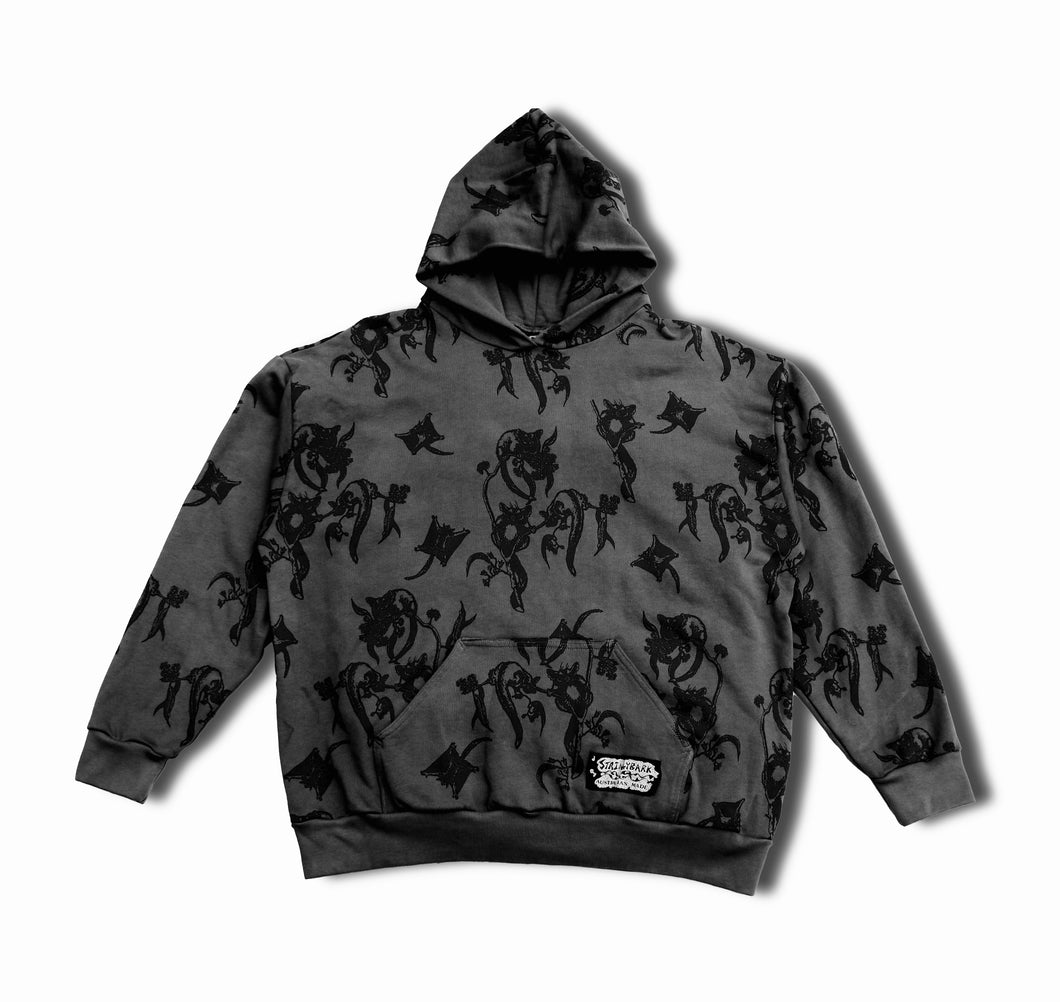 SQUIRREL GLIDER UNISEX HOODIE in Midnight Black