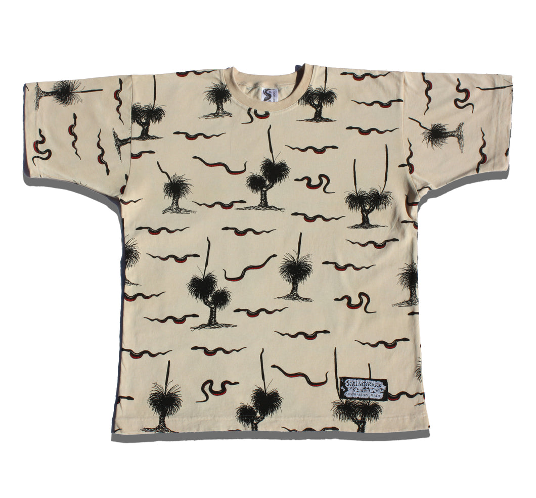 RED BELLY BLACK SNAKE UNISEX T-SHIRT in Rolling Dunes